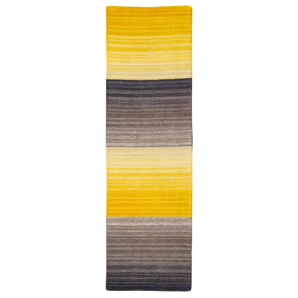 Miko Stripe Hall Runners in Ochre